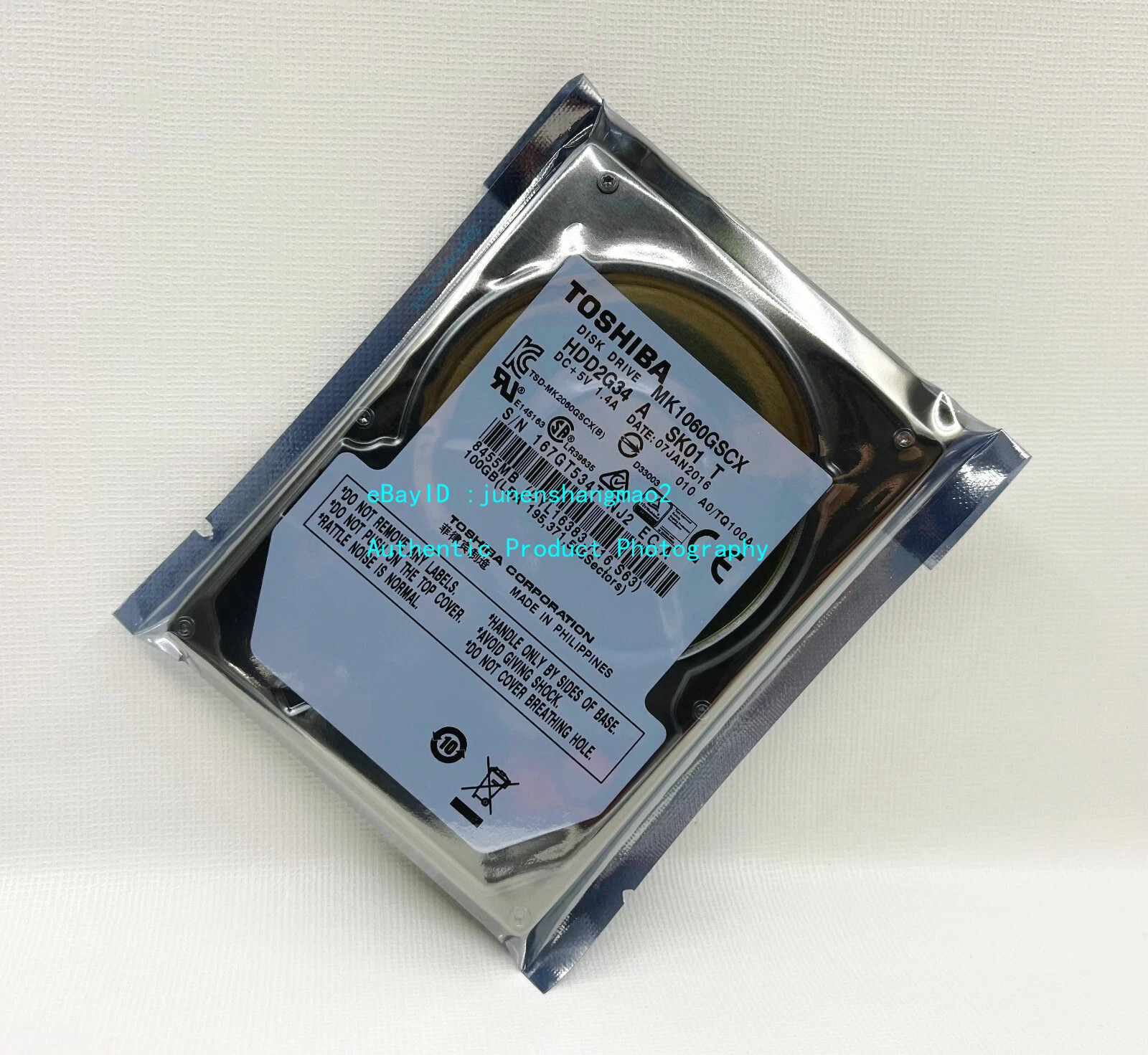 Toshiba MK1060GSCX 100G 2.5'' SATA wide temperature/shockproof car dedicated HDD
