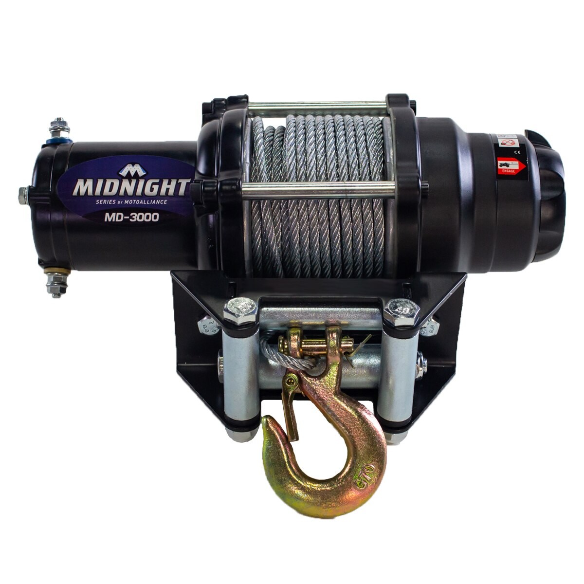 VIPER Midnight 3000lb ATV/UTV Winch Kit with 50 feet Steel Cable VIPER Midnight 3000lb ATV/UTV Winch Kit with 50 feet Steel Cable