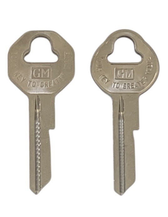 2 OEM GM KEY BLANKS 1940-41 Buick Super Series 50 Coupe ALL LOCKS B10 B11 32318