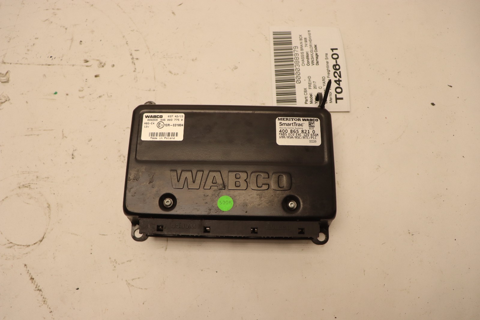 08-17 FREIGHTLINER CASCADIA MERRITOR WABCO SMARTTRAC STABILITY ABS MODULE OEM 08-17 FREIGHTLINER CASCADIA MERRITOR WABCO SMARTTRAC STABILITY ABS MODULE OEM