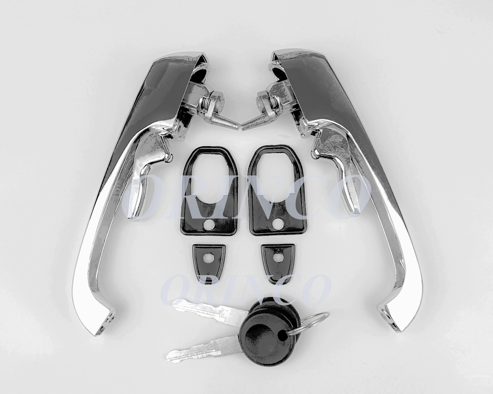 Pair) VW Bay Window Bus Exterior Door Handle Sets With Matched Keys - 211837205N