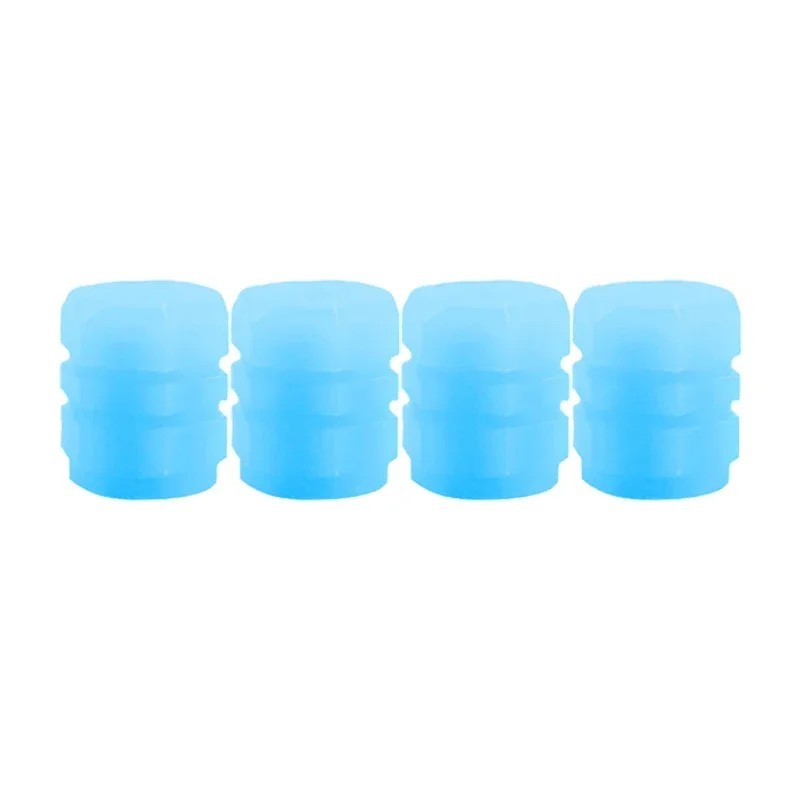 4PCS Fluorescent Car Bike Tire Valve Luminous Cap Valve Stem Caps Universal