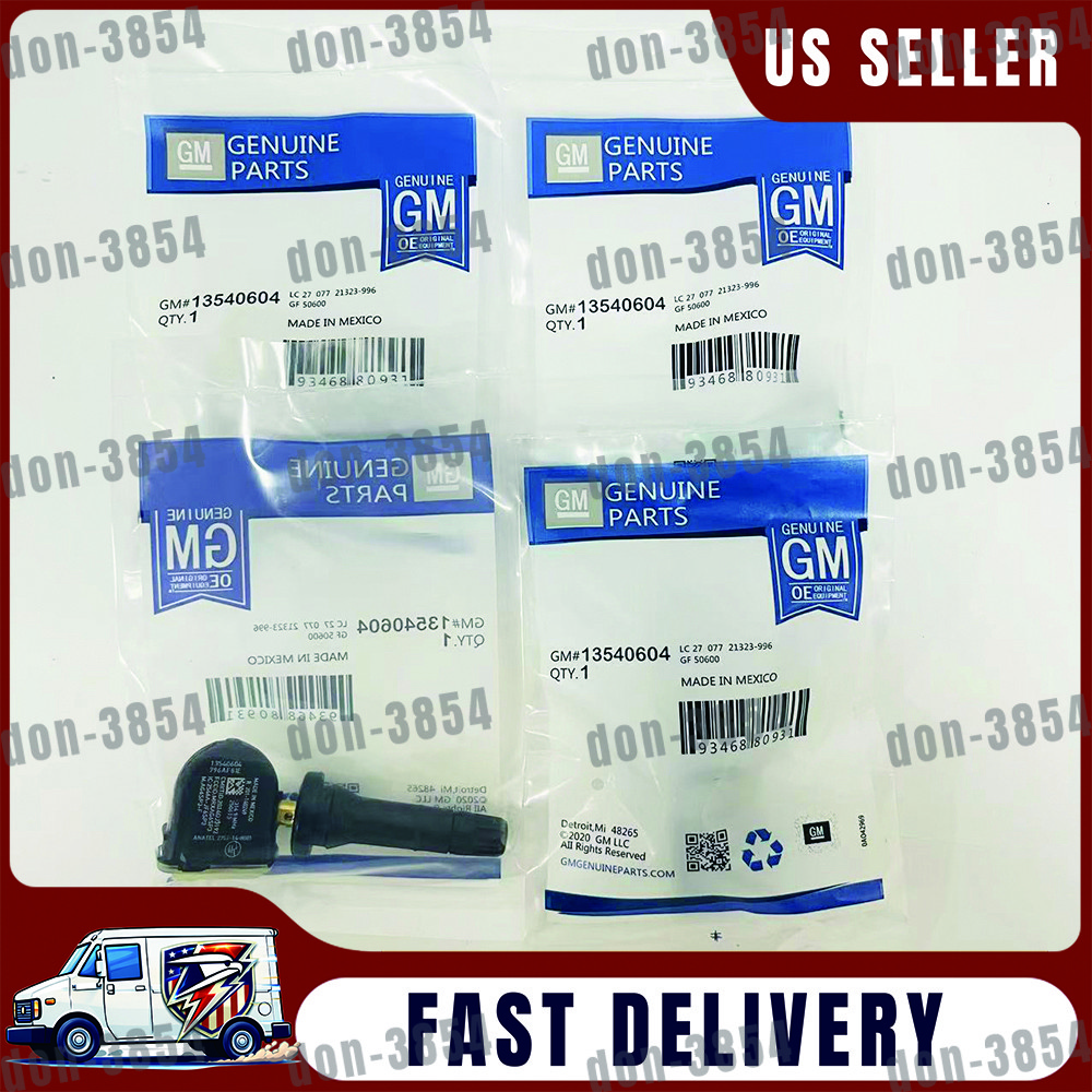 4PCS TPMS 13540604 For Buick Chevrolet Cadillac Escalade Tire Pressure Sensor