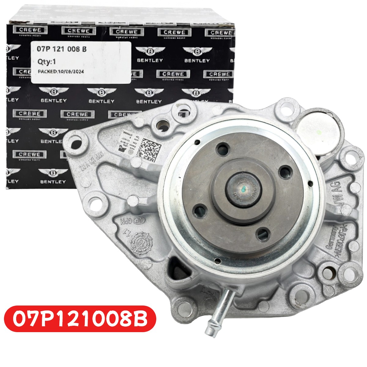 07P121008B OEM 07P121008A 07P121008C Coolant Pump w/Vacuum for Bentley Bentayga 07P121008B OEM 07P121008A 07P121008C Coolant Pump w/Vacuum for Bentley Bentayga