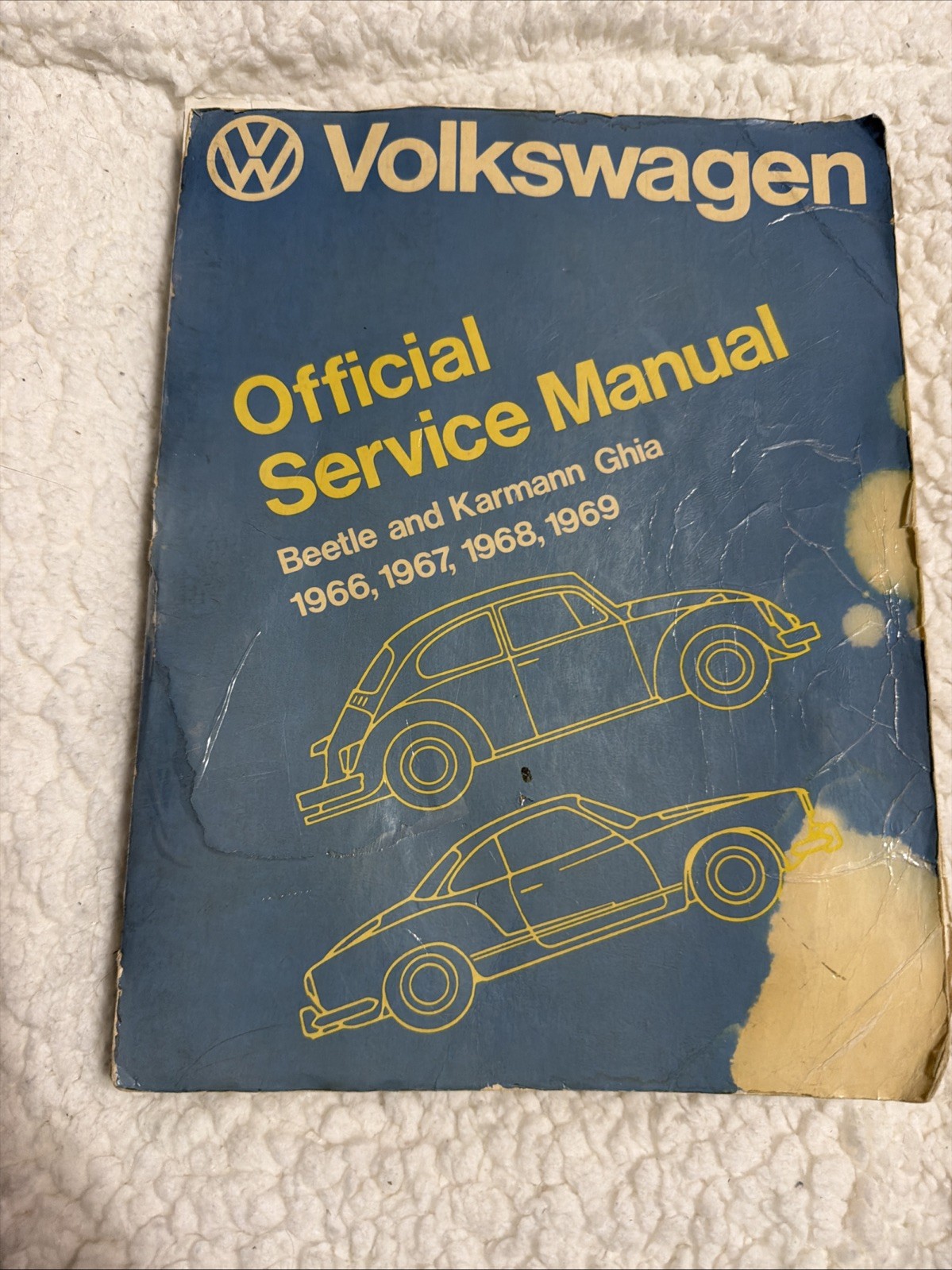 Volkswagen Official Service Manual Beetle & Karmann Ghia 1966, 1967, 1968, 1969