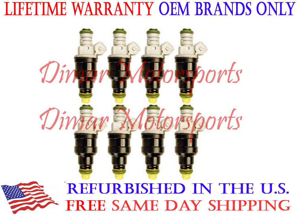 Lifetime Warranty - Set of 8 OEM Remanufactured Fuel Injectors - E59E-A2B