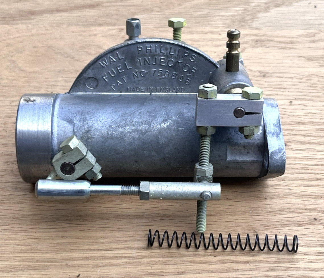Vintage Wal Phillips Fuel Injector Pat. 758826 England Motorcycle Part Rare Vintage Wal Phillips Fuel Injector Pat. 758826 England Motorcycle Part Rare