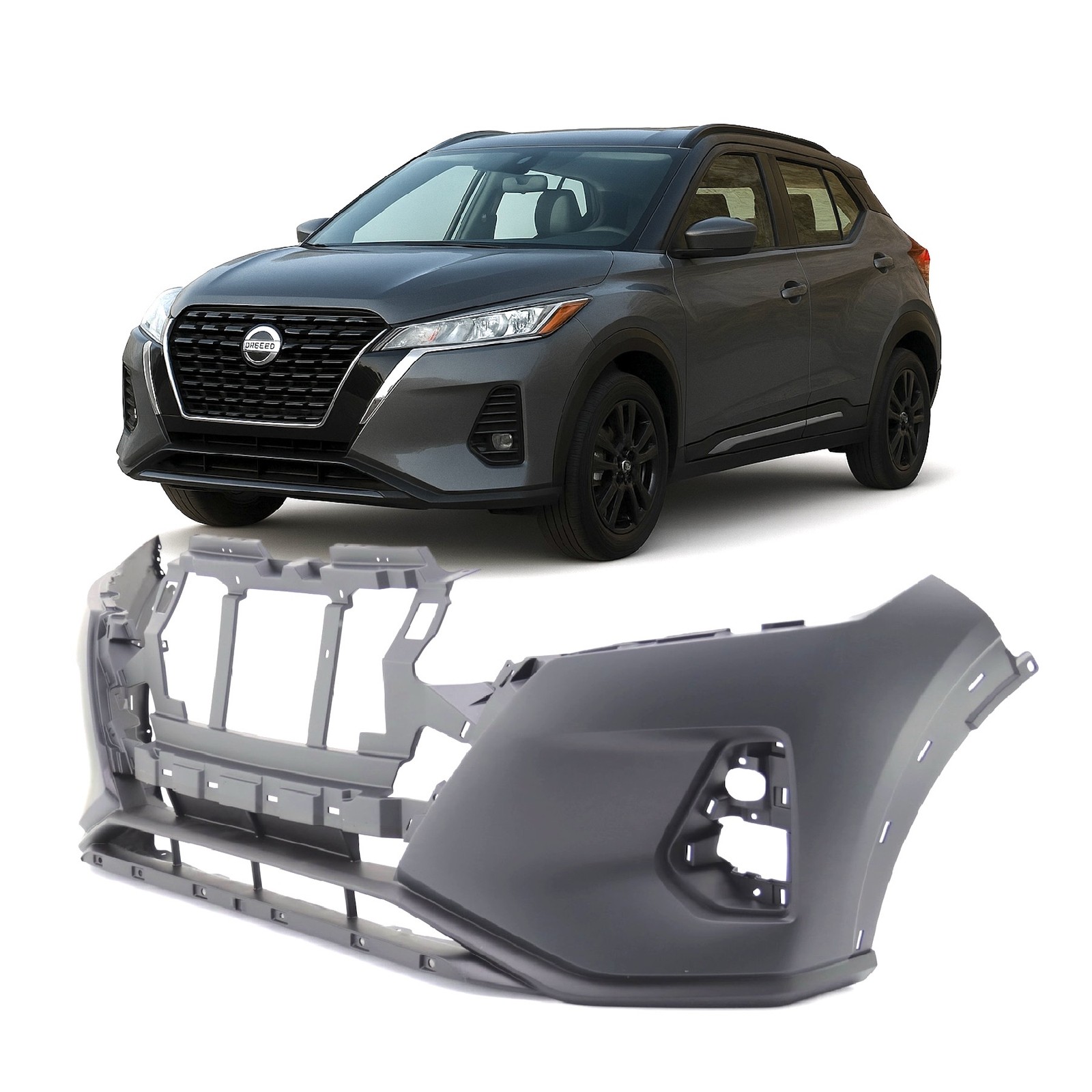 2021-2023 Nissan Kicks Primed Front Bumper Cover NI1000338 620225R00J