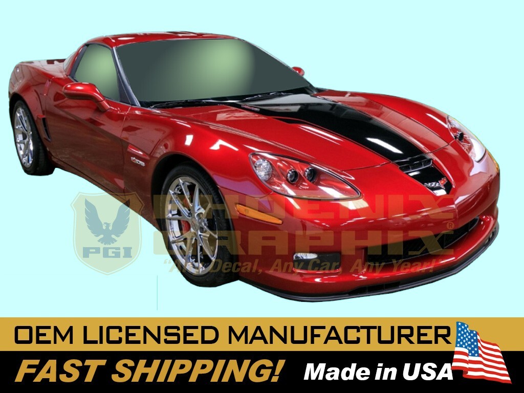 2008 Corvette Z06 427 Crystal Red Limited Edit Hood &Scoop Stripe Decal 25922711