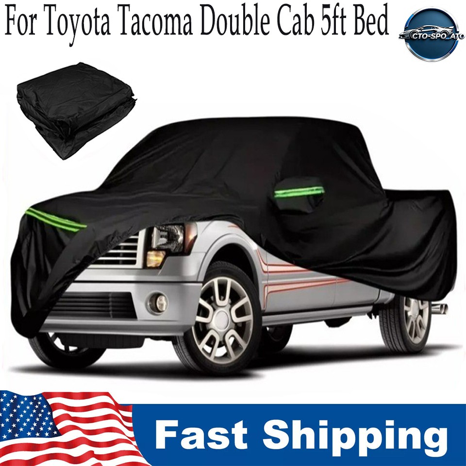 Truck Car Cover Waterproof Sun Resistant For Toyota Tacoma Double Cab 5ft Bed
