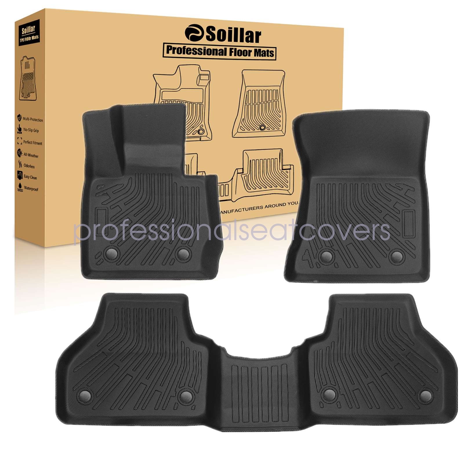 Fits BMW 2011-2017 X3 F25 2015-2018 X4 F26 TPE 3D 1st & 2nd Floor Mats Liner 3x
