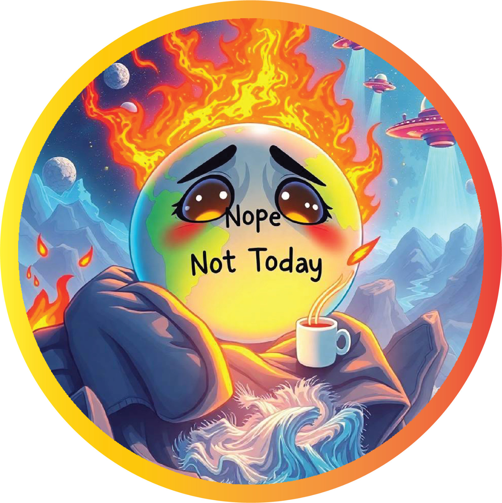 Nope Not Today Vinyl Decal Sticker  Decals  Stickers for Car, Laptop,