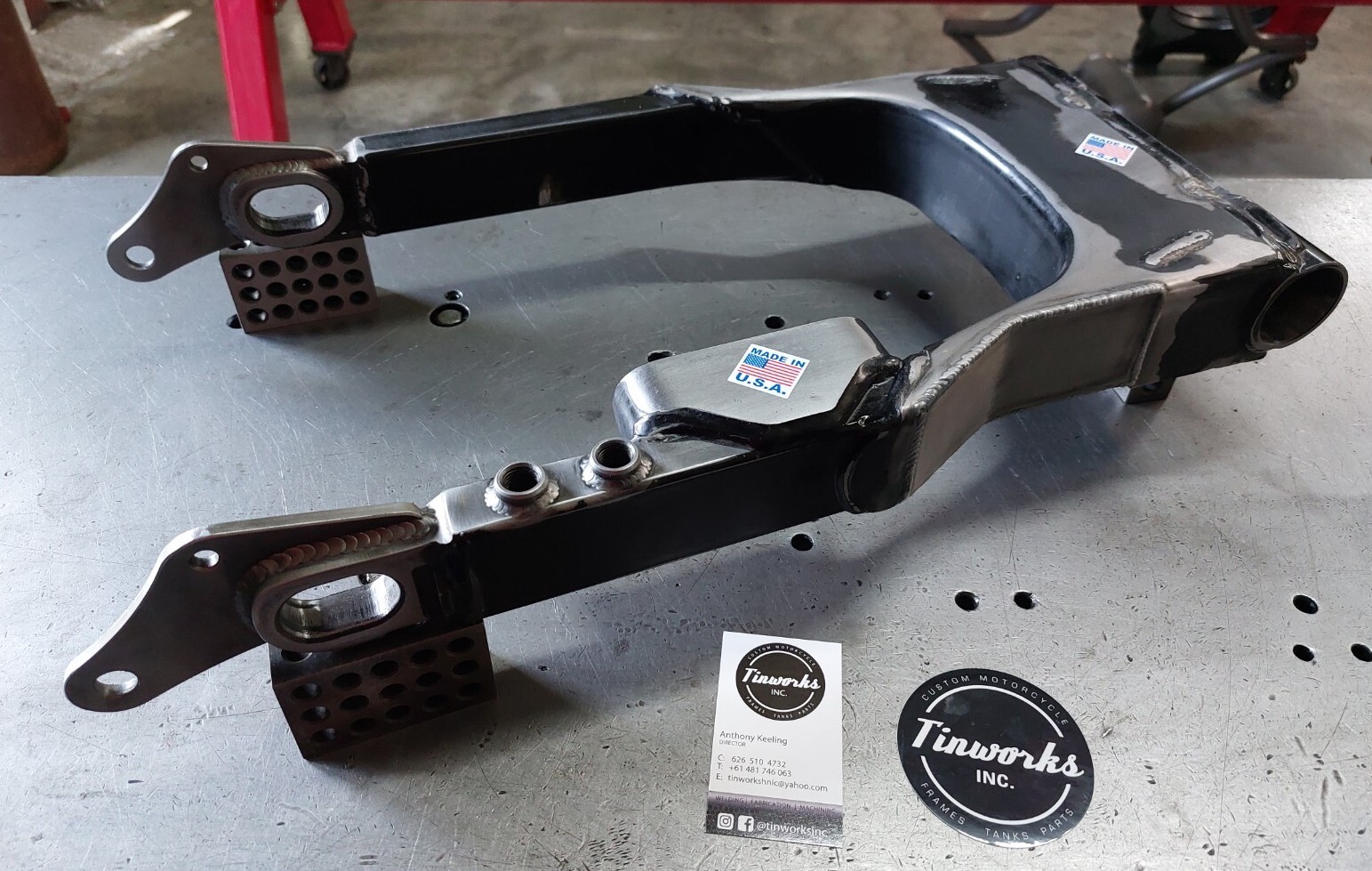 Tinworksinc 02-07 Harley Davidson Bagger  Lay Frame Swingarm/Air Tank Suspension
