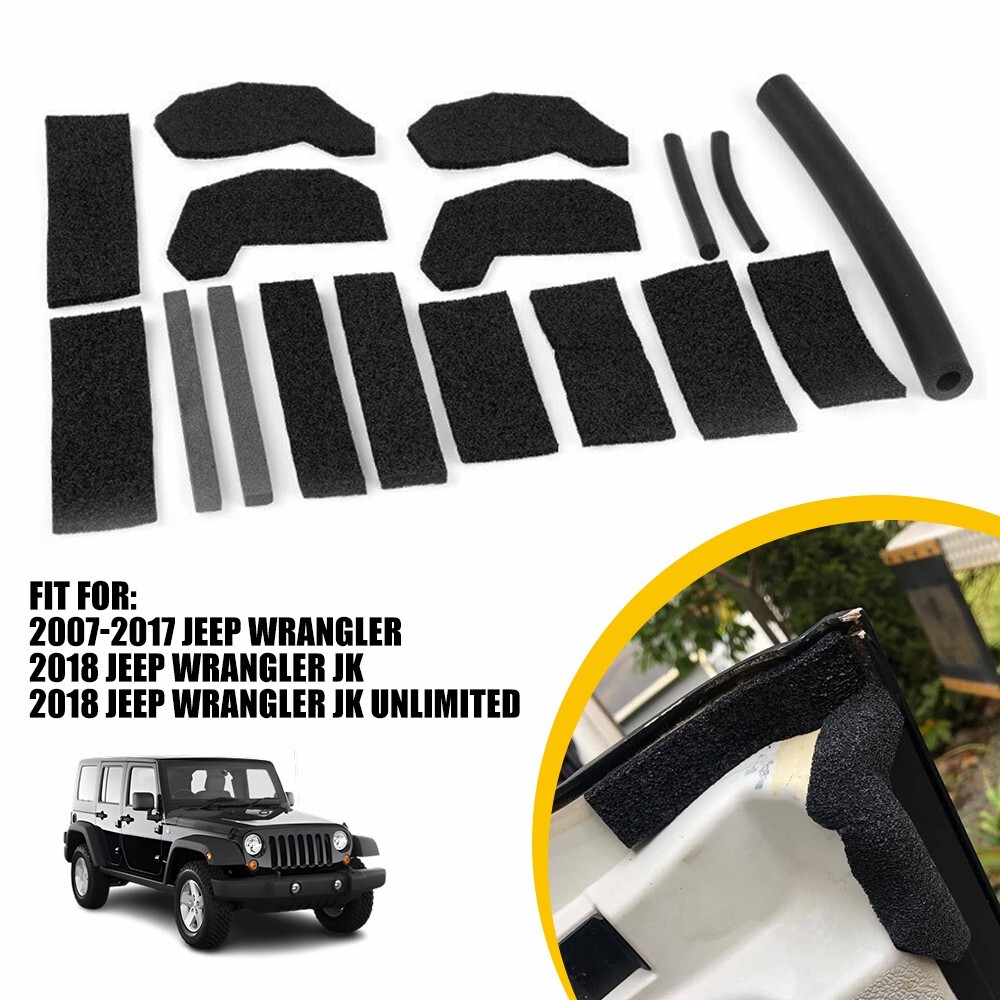 17PCS Hardtop Headliner Roof Seal Kit For 2007-2017 Jeep Wrangler 2018 JK