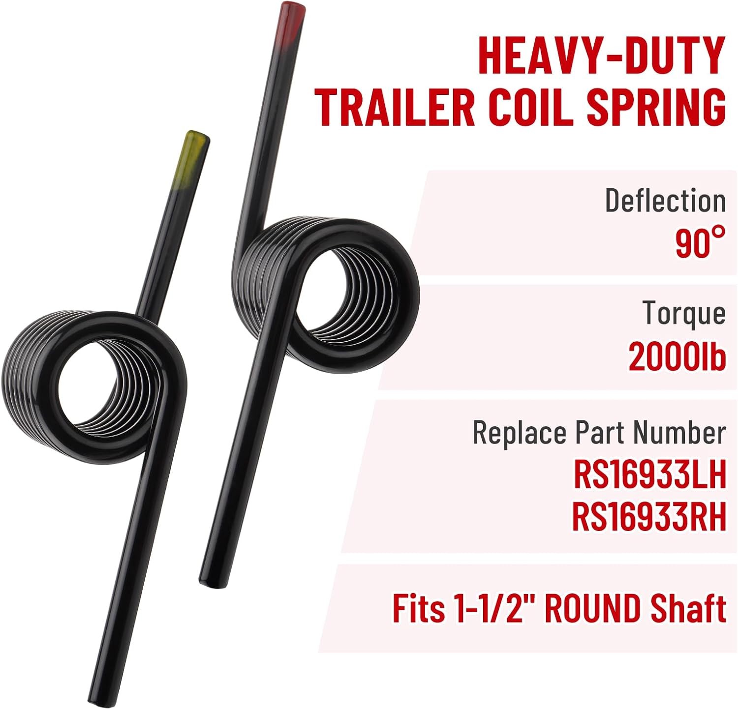 1 Pair of Heavy Duty Trailer Ramp Springs 2,000 lb Left & Right 1-1/2\ 1 Pair of Heavy Duty Trailer Ramp Springs 2,000 lb Left & Right 1-1/2\