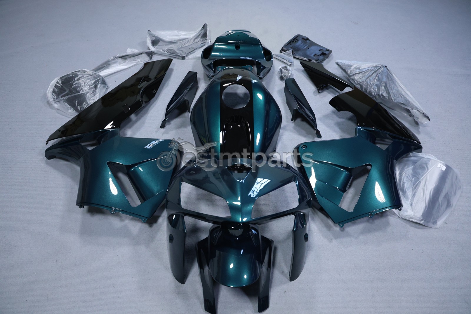 Dark Metallic Green +Black Fairing Kit for Honda CBR600RR 2005-2006 Painted Body