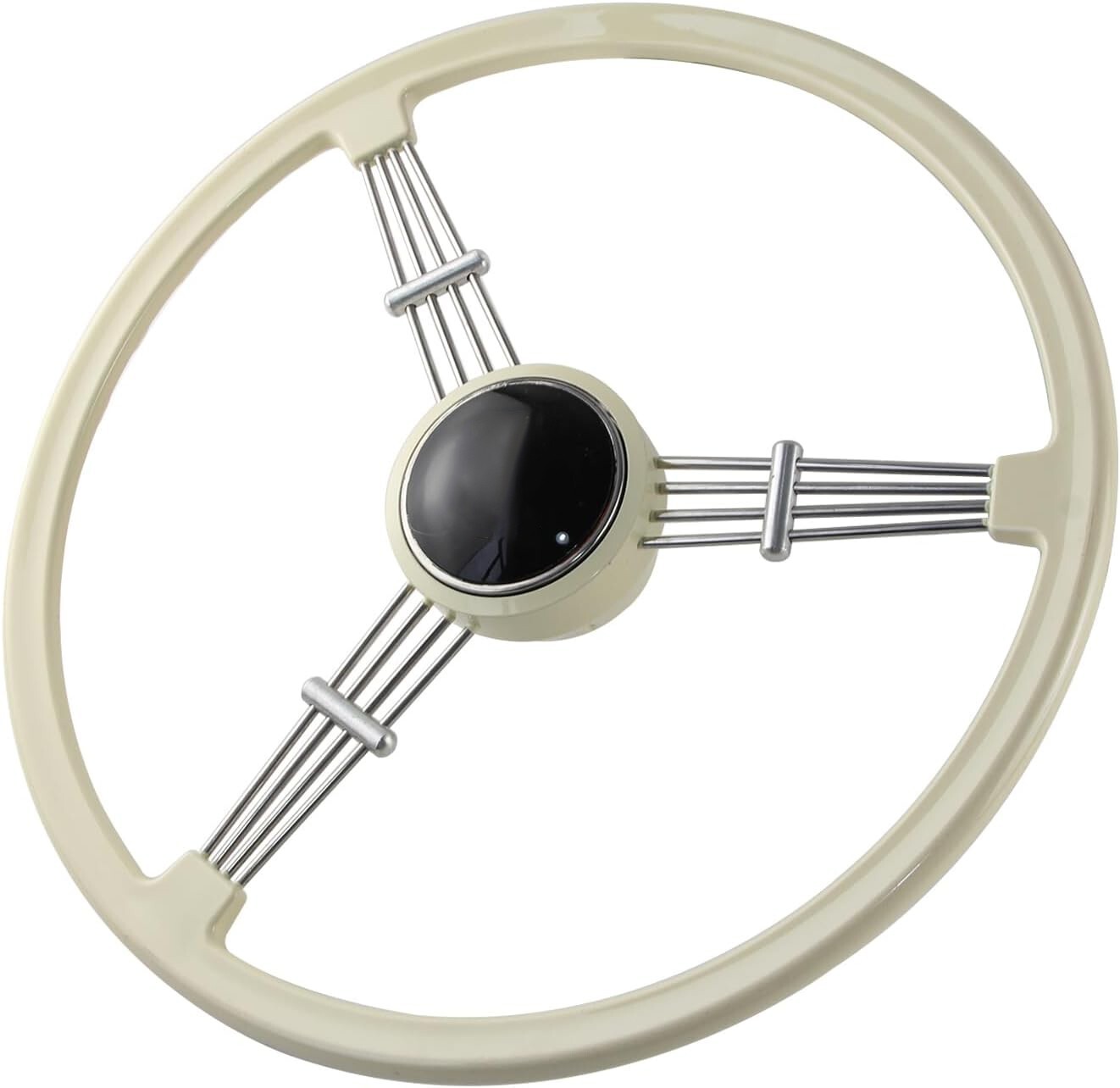 400mm Vintage Iron 3 Spoke Banjo Vintage Classic Steering Wheel For Porsche 356