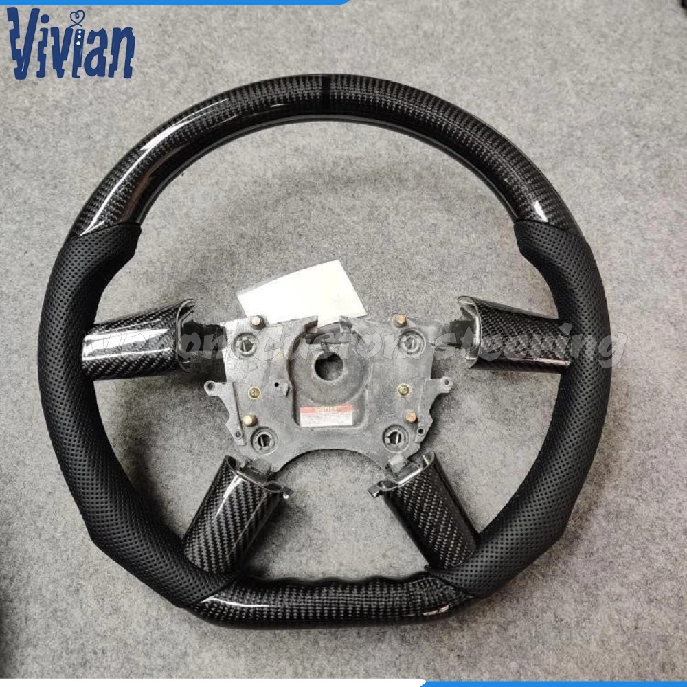 Real Carbon Fiber Steering Wheel Perforated Fit For Pontiac GTO/Holden 2004-2006