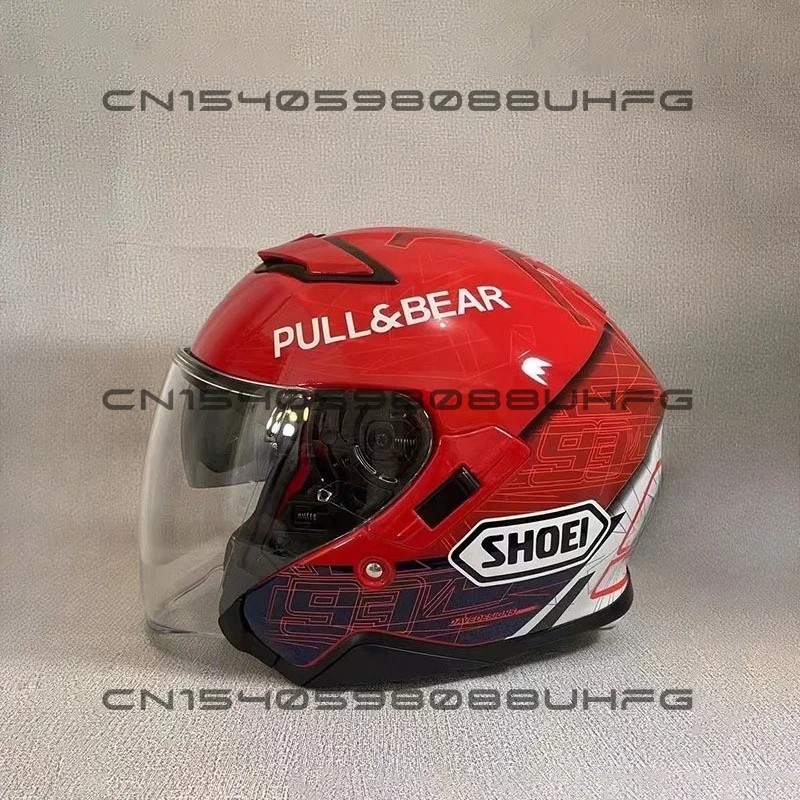 Shoei J-Cruise II MARQUEZ 6 TC-1 Jet Helmet 3/4 Open Face Helmet Men Women Dual Shoei J-Cruise II MARQUEZ 6 TC-1 Jet Helmet 3/4 Open Face Helmet Men Women Dual