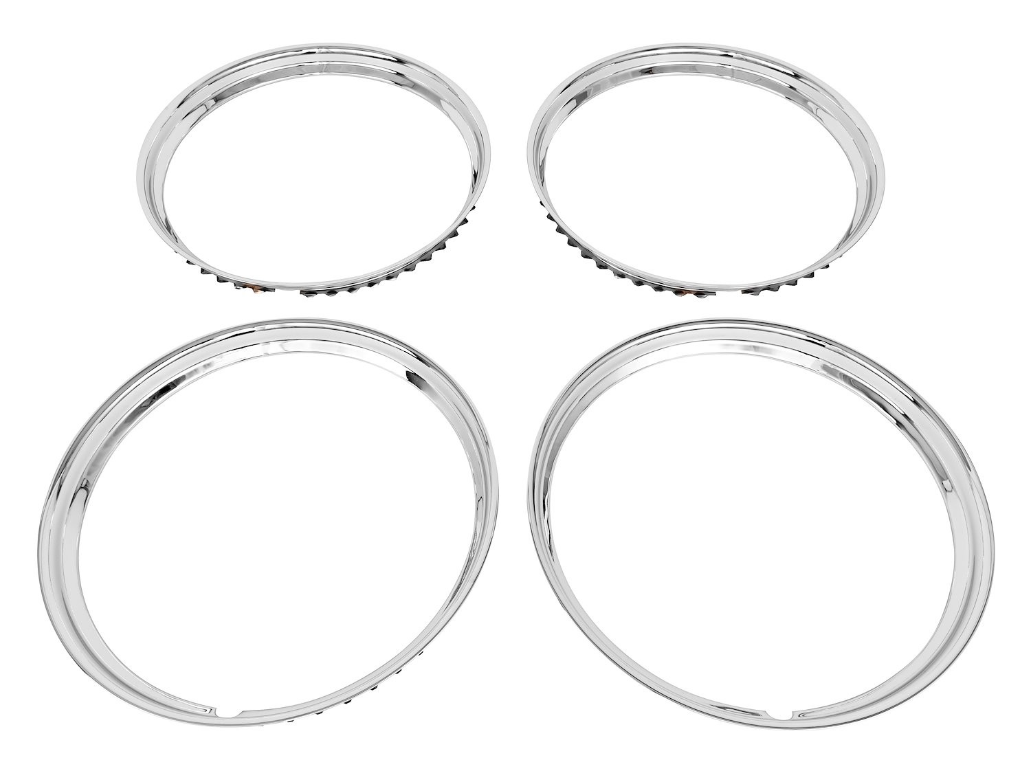 JEGS Smooth Hotrod Style Trim Rings for 15 in. Rally and OE Steel Wheels