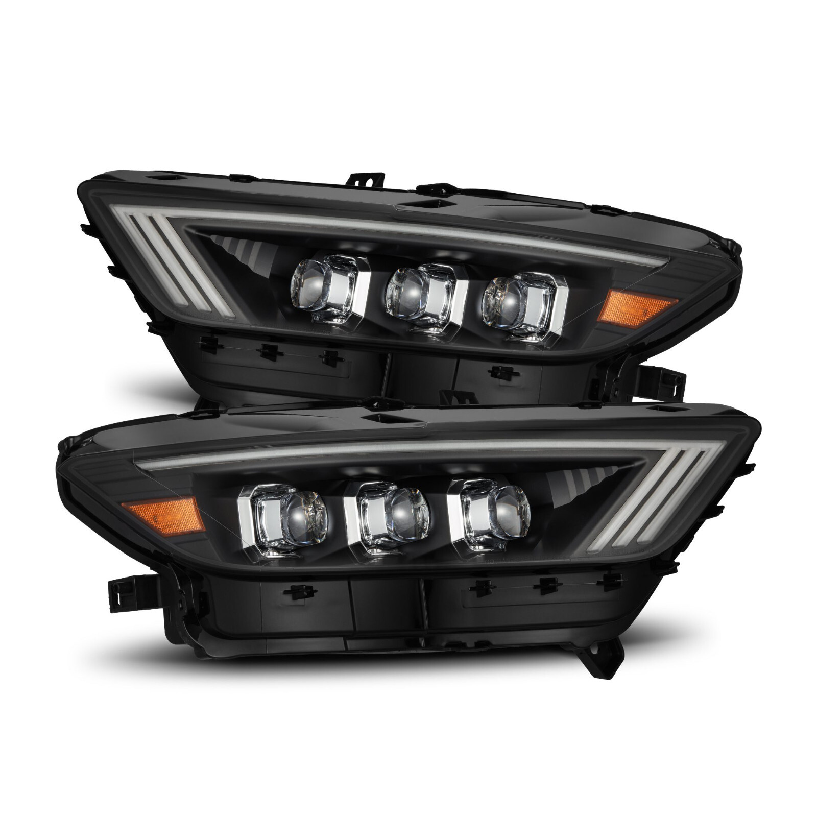 For 15-17 Ford Mustang 18-22 Shelby GT350 Black AlphaRex Nova LED Headlights For 15-17 Ford Mustang 18-22 Shelby GT350 Black AlphaRex Nova LED Headlights