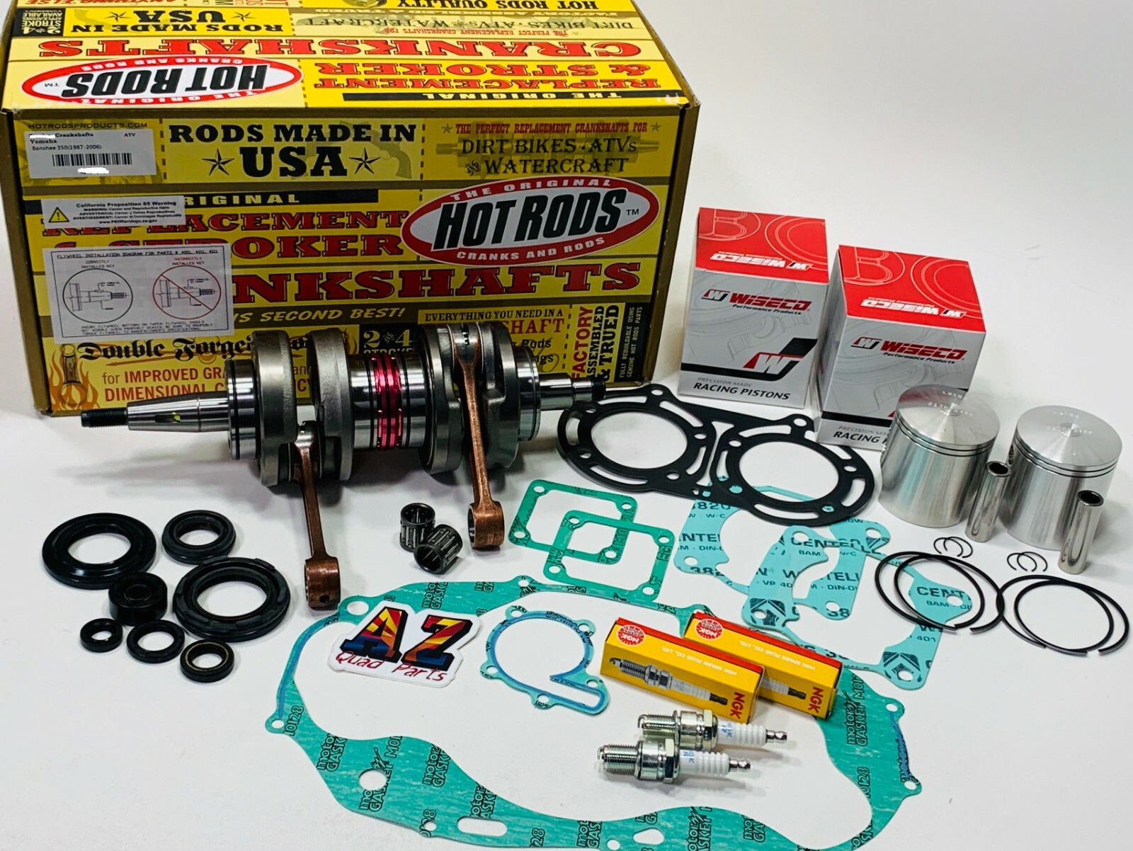 Banshee 350 64mm Stock Bore Wiseco Hotrods Crank Seals Top End Motor Rebuild Kit Banshee 350 64mm Stock Bore Wiseco Hotrods Crank Seals Top End Motor Rebuild Kit