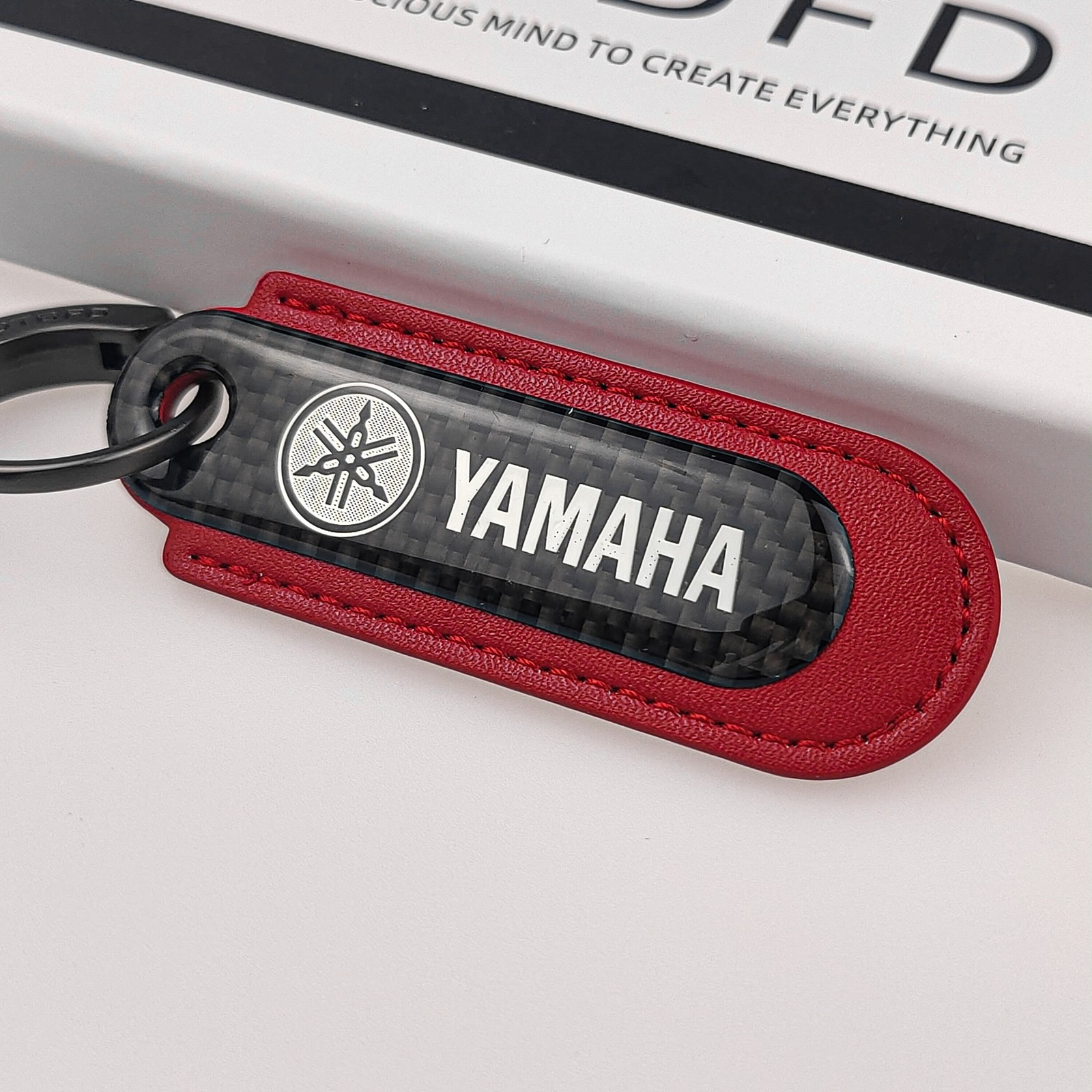 Premium Yamaha Carbon Fiber Key Ring Keychain Luxury 