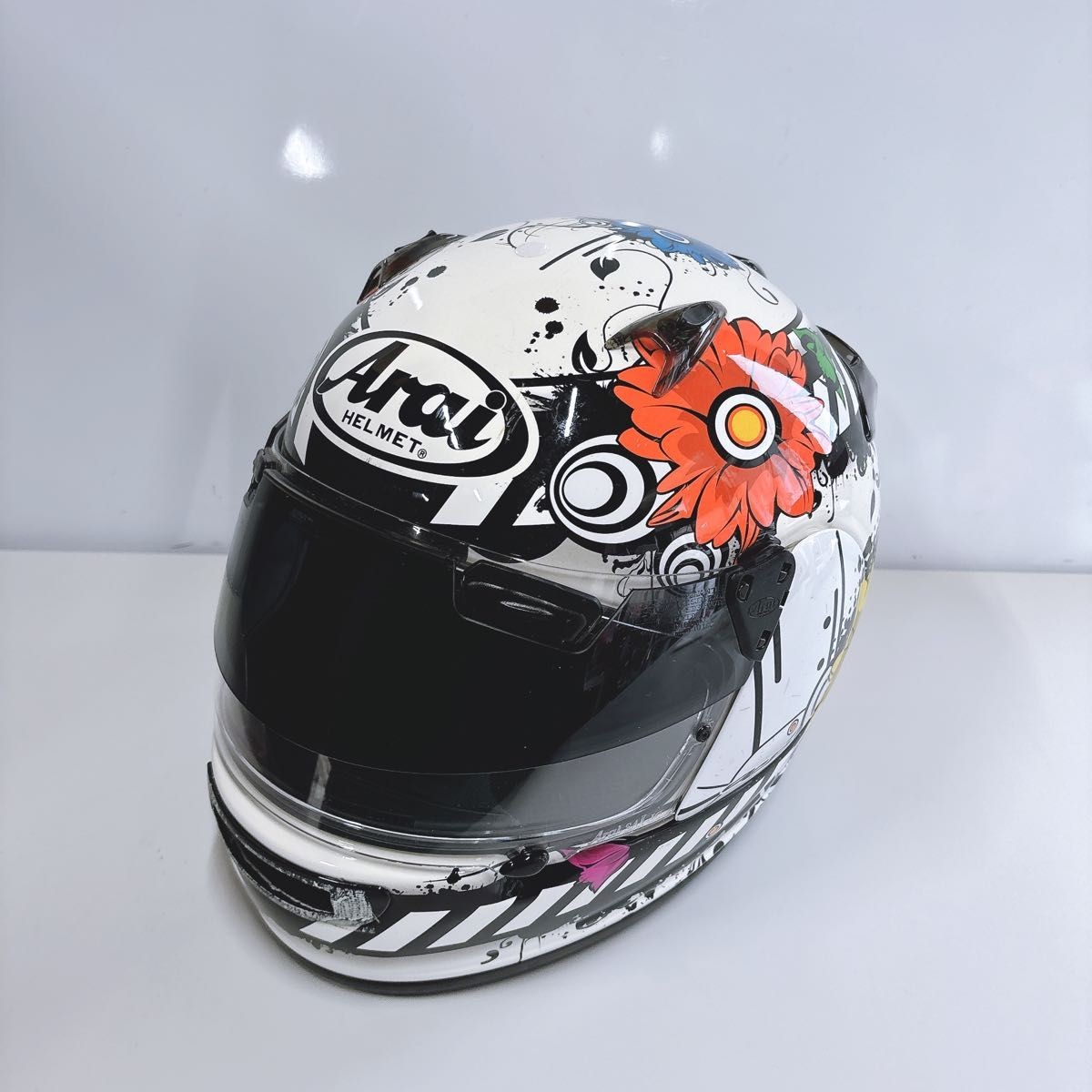 Arai Quantum-J Blossom Floral Graphic Full Face Helmet Size S 55-56cm