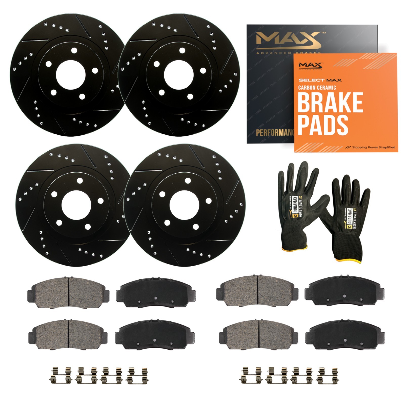 Front & Rear Drilled Slotted Rotors + Pads for 2007-2011 2012 Nissan Sentra Front & Rear Drilled Slotted Rotors + Pads for 2007-2011 2012 Nissan Sentra