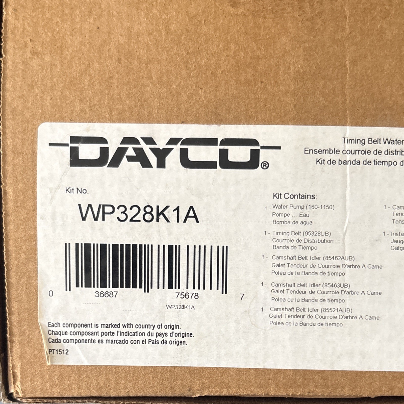 Dayco WP328K1A Engine Timing Belt Kit with Water Pump Dayco WP328K1A Engine Timing Belt Kit with Water Pump