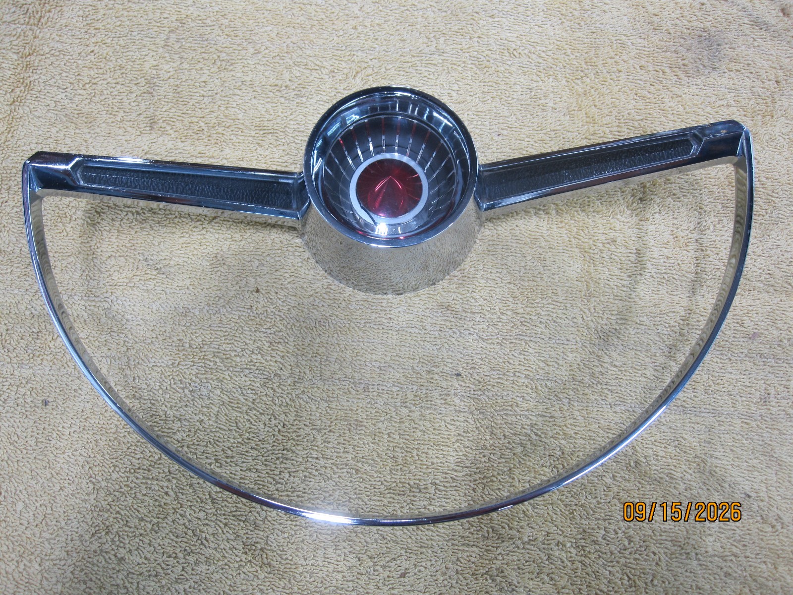 NOS 1965 1966 Plymouth Belvedere Satellite Steering Wheel HORN RING 2660119 NOS 1965 1966 Plymouth Belvedere Satellite Steering Wheel HORN RING 2660119
