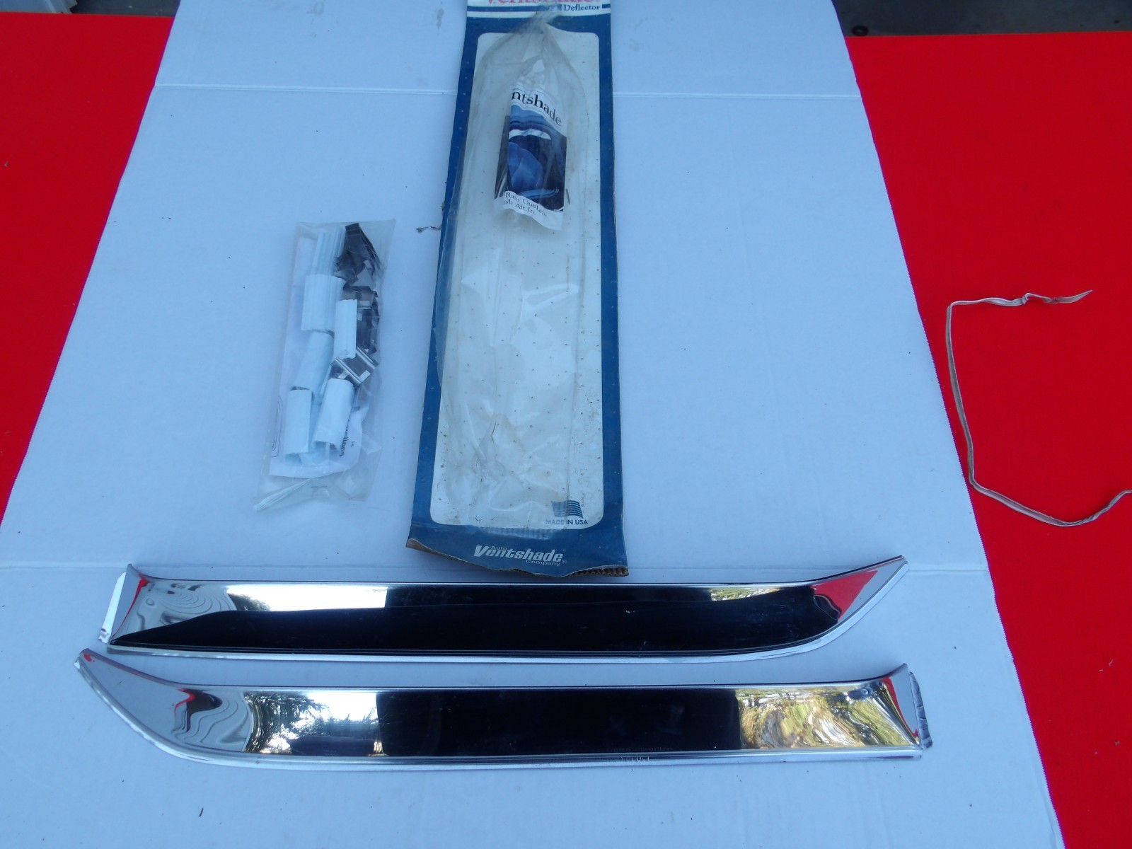 NOS VINTAGE 1983 - 1994 CHEVY S10 BLAZER JIMMY S15 PAIR STAINLESS VENT SHADES