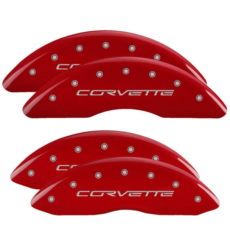 MGP Red Aluminum Caliper Covers for 06-13 Chevrolet Corvette Grand Sport / Z06