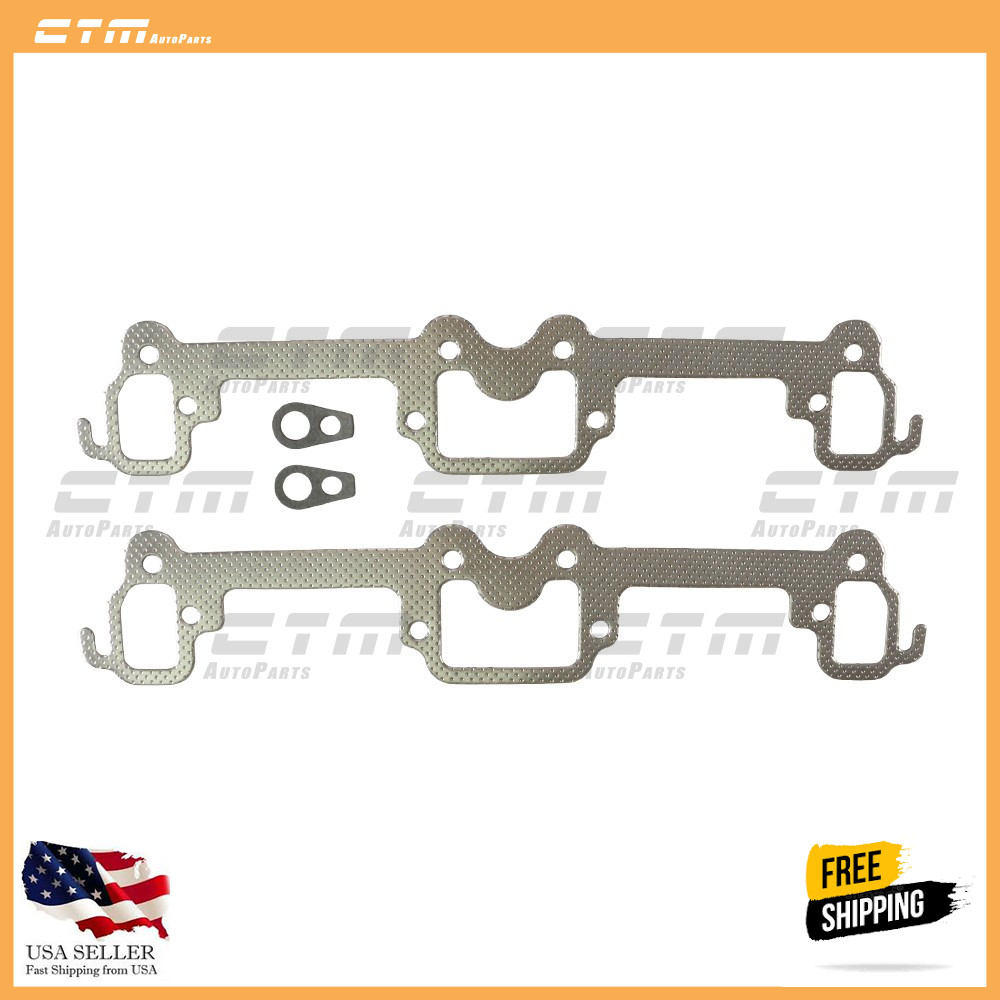 Exhaust Manifold Gasket For 76-92 Chrysler 5.2L-5.9L V8 OHV 16v