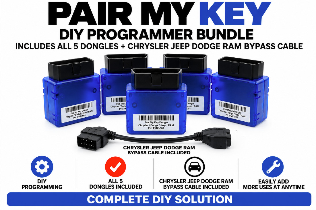 PAIR MY KEY DONGLE BUNDLE FOR FOB PROGRAMMING , KEY CUTTING AVAILABLE