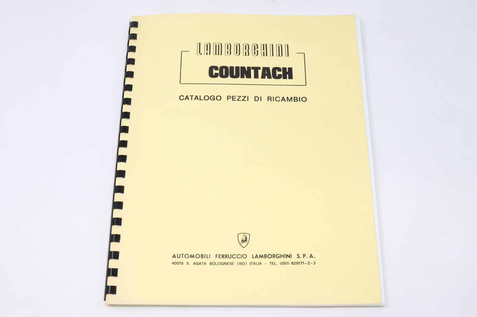 Lamborghini Countach LP400 parts catalog book REPRINT