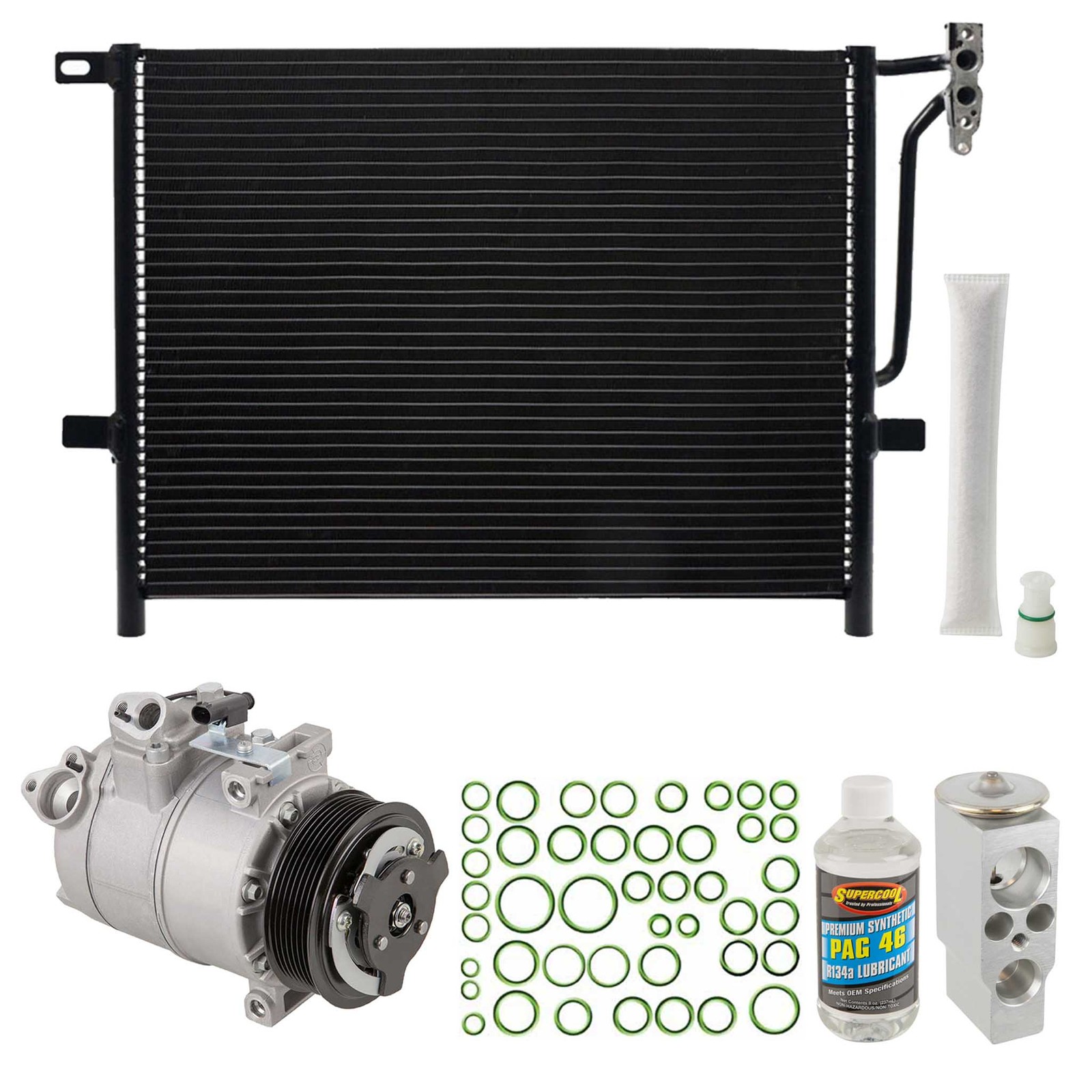 For BMW Z4 sDrive35i is 2009-2015 A/C Kit w/ AC Compressor Condenser Drier TCP For BMW Z4 sDrive35i is 2009-2015 A/C Kit w/ AC Compressor Condenser Drier TCP