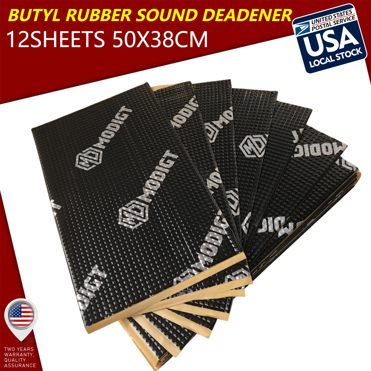 24sqft Car Sound Deadener Mat Proofing Butyl Insulation Material Kill Noise