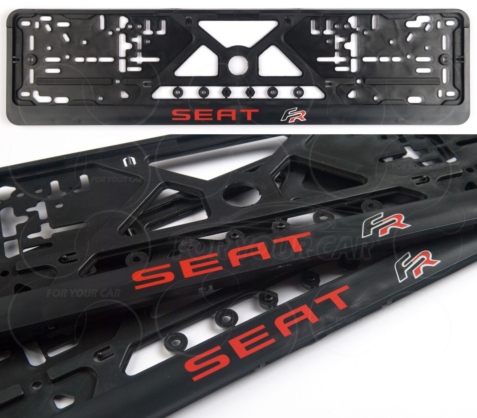 SEAT FR LOGO KENNZEICHENHALTER NUMMERNSCHILD HALTER IBIZA LEON CUPRA ALTEA
