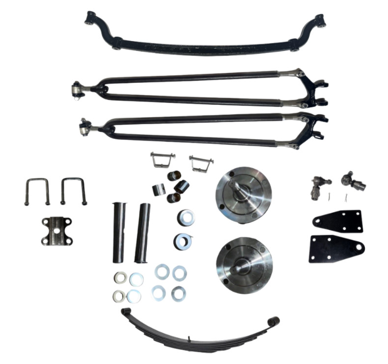 1929-1948 Ford 47\'\' SOLID 4\'\' Drop I Beam Axle Hairpin Spindle Leaf Spring kit