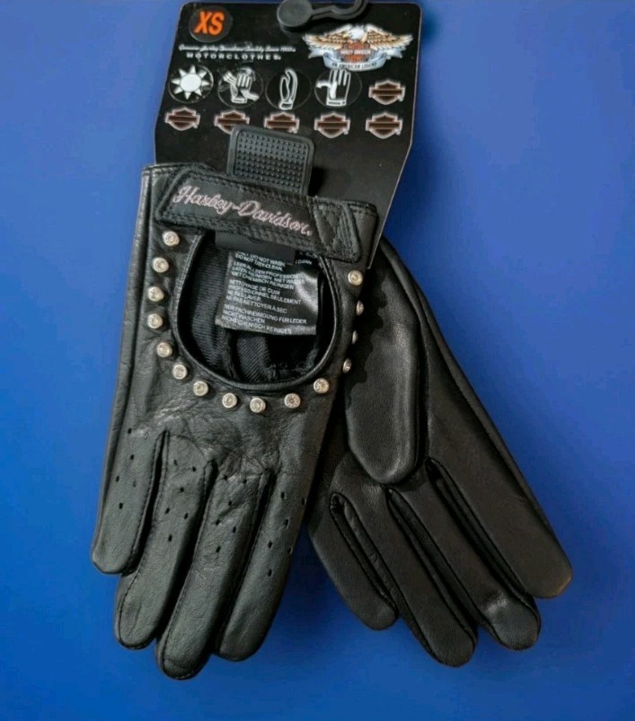 Genuine Harley-Davidson Women’s Size XS Leather Riding Gloves Blk Genuine Harley-Davidson Women’s Size XS Leather Riding Gloves Blk