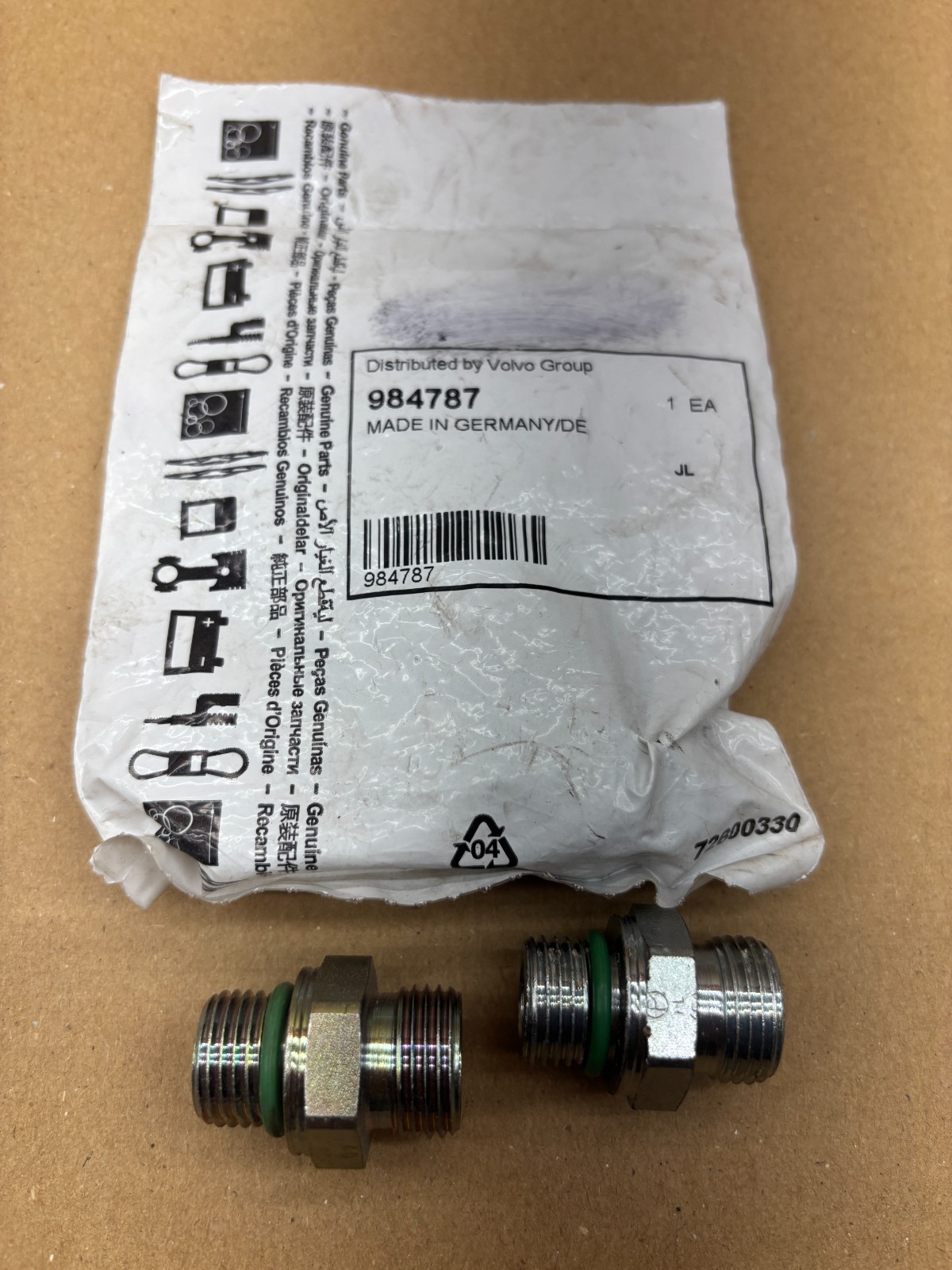 Lot of 3x Genuine OEM Volvo 984787 Replacement Fitting Lot of 3x Genuine OEM Volvo 984787 Replacement Fitting