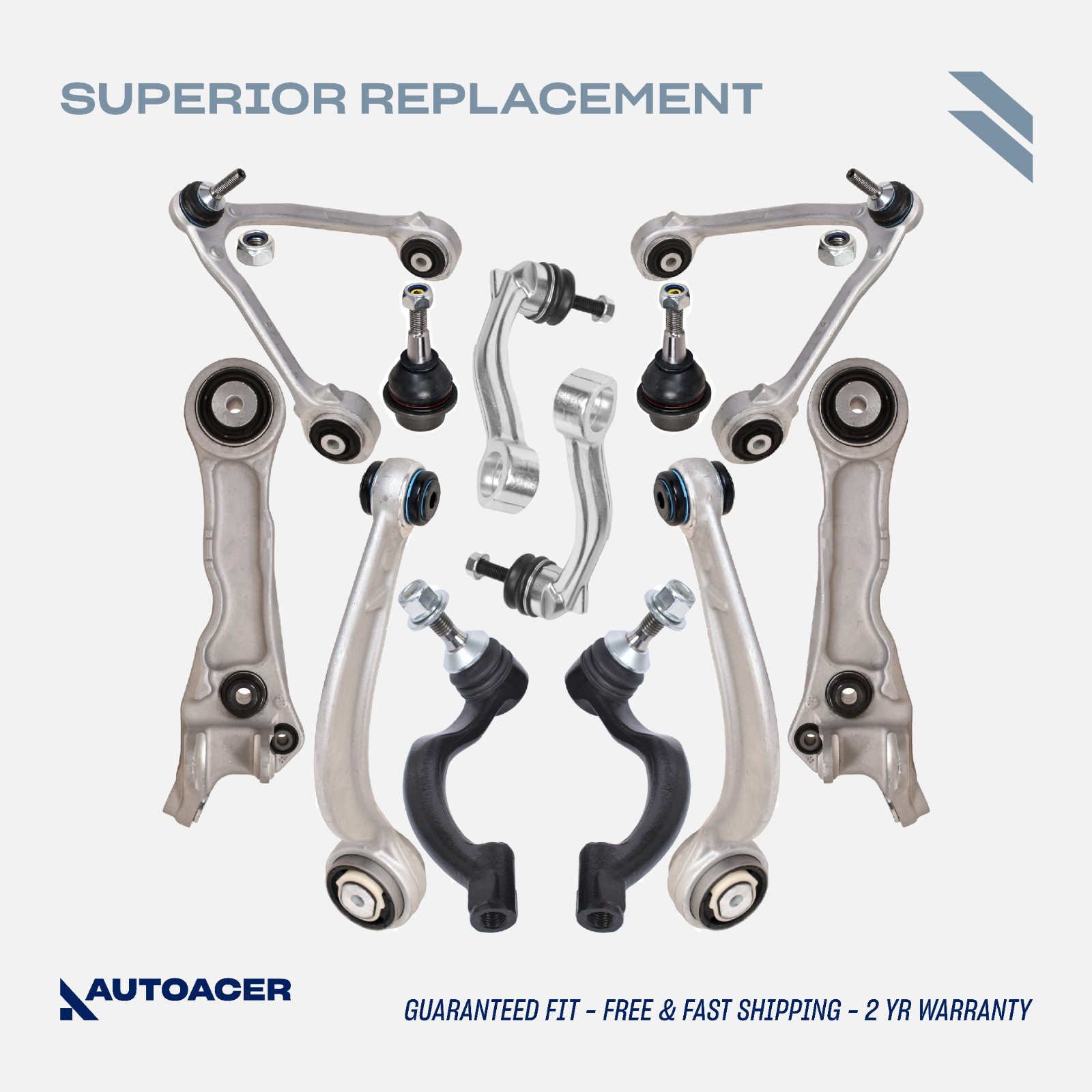 AUTOACER - 12p Front Suspension Kit Control Arms Links Ball Joints For JAGUAR XF