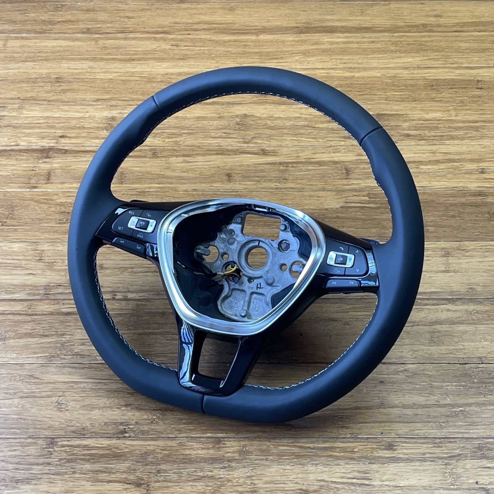 2015-2021 Volkswagen Golf MK7 Steering Wheel Leather W/ Paddles Black OEM