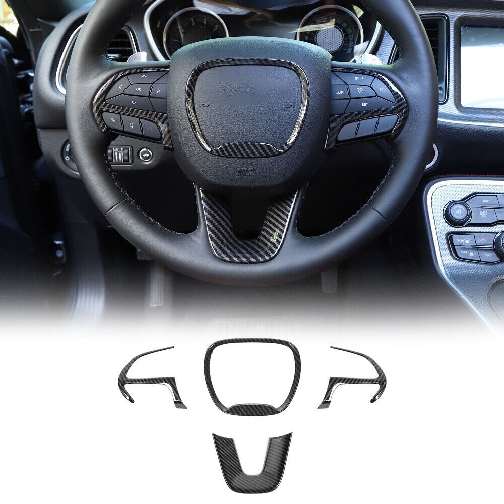Carbon Fiber Interior Parts Full Decoration Cover Trims for Dodge Challenger 15+