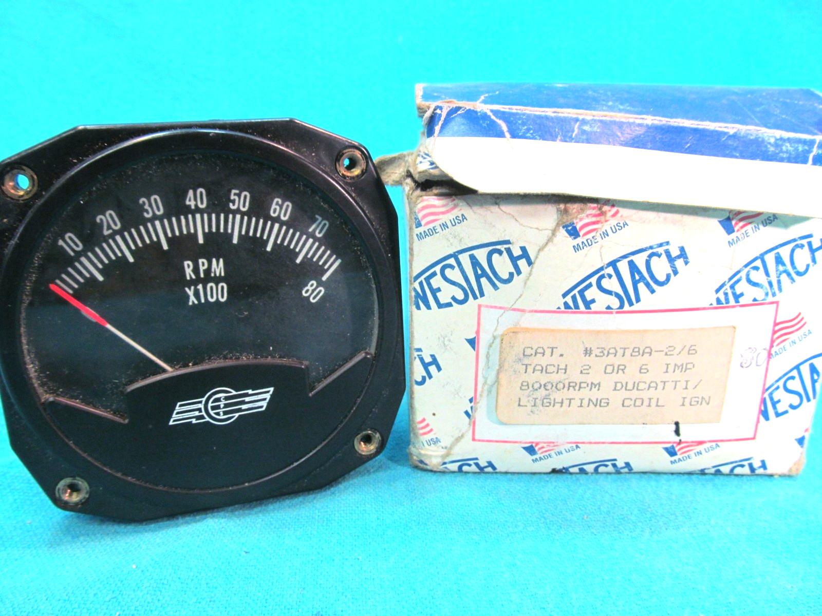 NEW OLD STOCK WESTACH TACHOMETER 0-8000RPM 3AT8A-6 NEW OLD STOCK WESTACH TACHOMETER 0-8000RPM 3AT8A-6