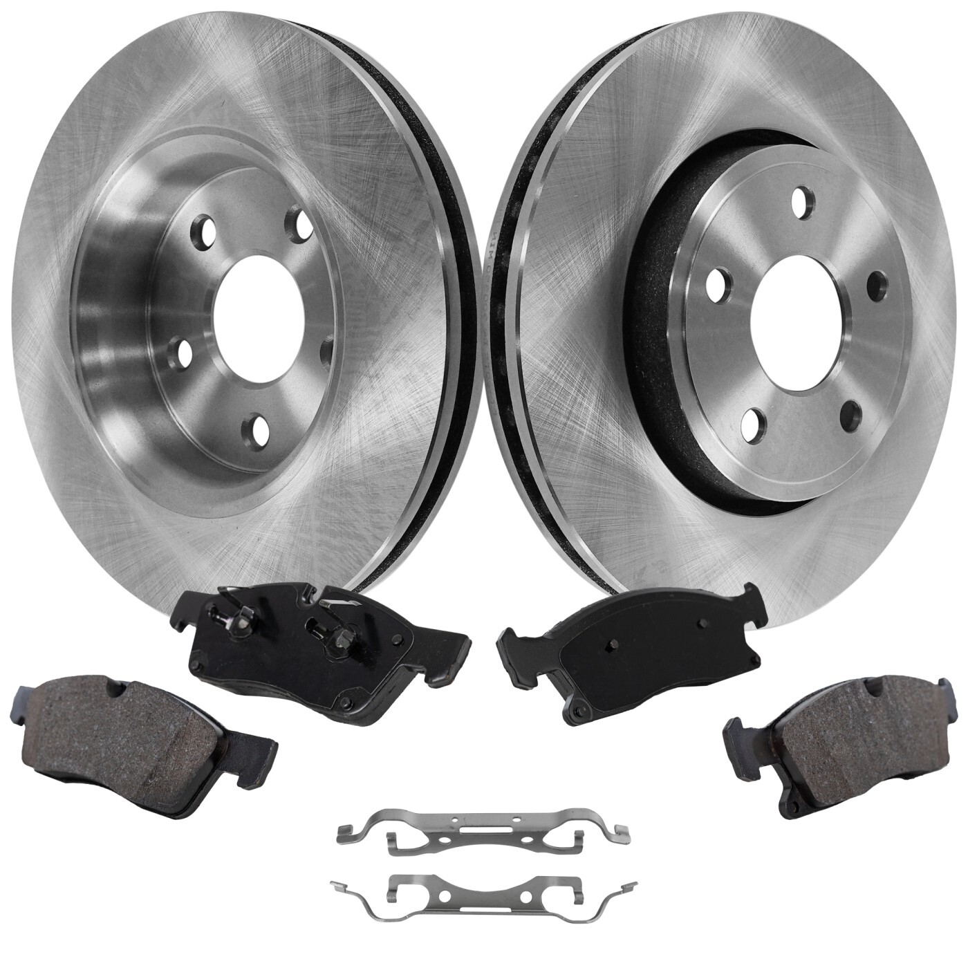 Disc Brake & Pad Kit For 13-20 Jeep Grand Cherokee Front Left Right Organic Pads