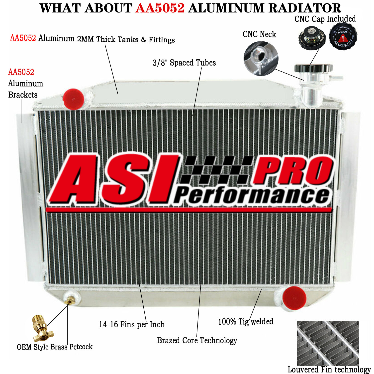 4ROW ALUMINUM RADIATOR For 1955-1960,1957 CHEVROLET CHEVY CORVETTE C1 350 V8