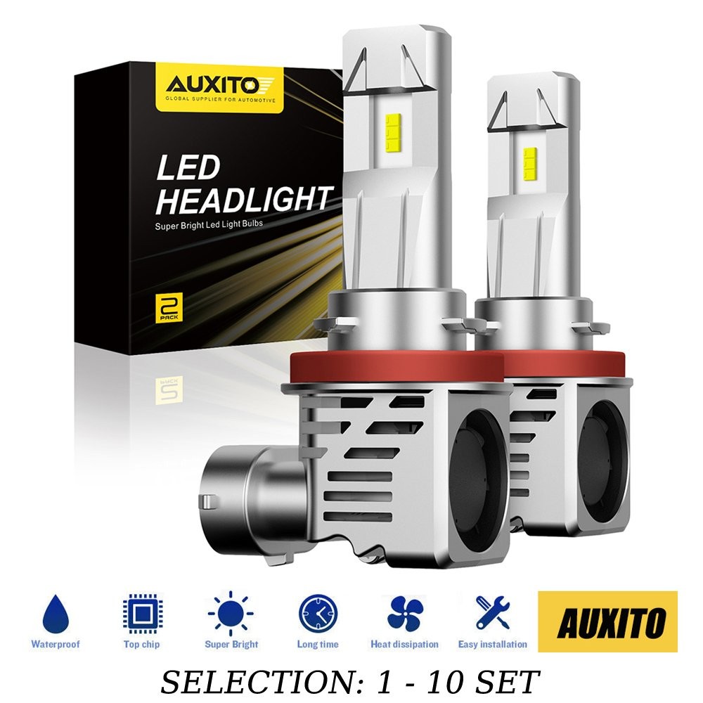 2-20X H11/H8/H9 Super Bright LED Headlight Bulb White 6500K Hi-Lo Beam AUXITO M3