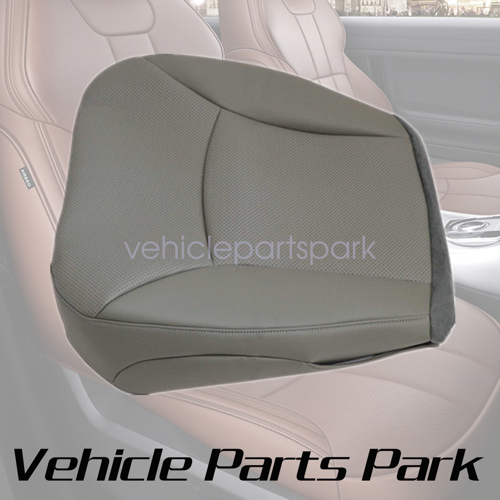 FOR 2002-2008 Ford E150 E250 E350 Passenger Bottom Perforated Seat Cover Gray US
